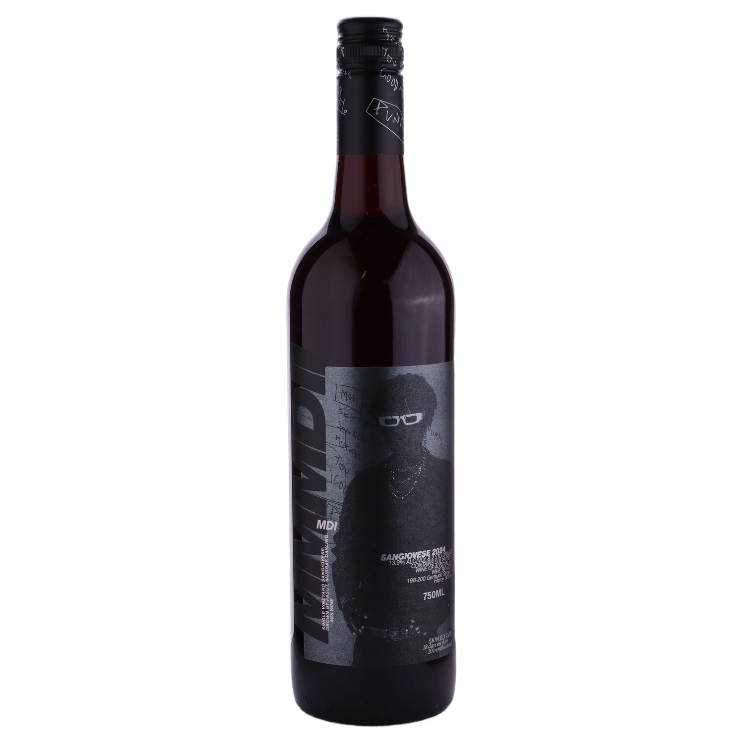 A bottle of MDI Sangiovese 2024 750ml Red Wine