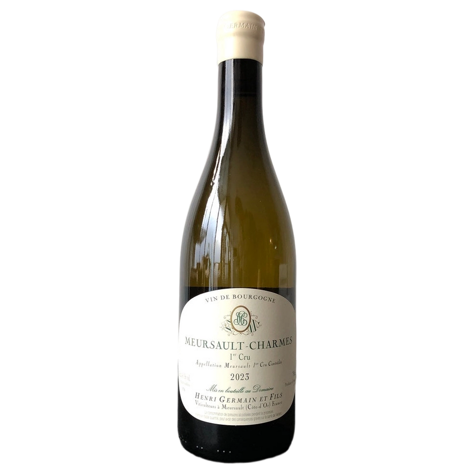 A bottle of Domaine Henri Germain Meursault 1er Cru Charmes 2023 750ml White Wine