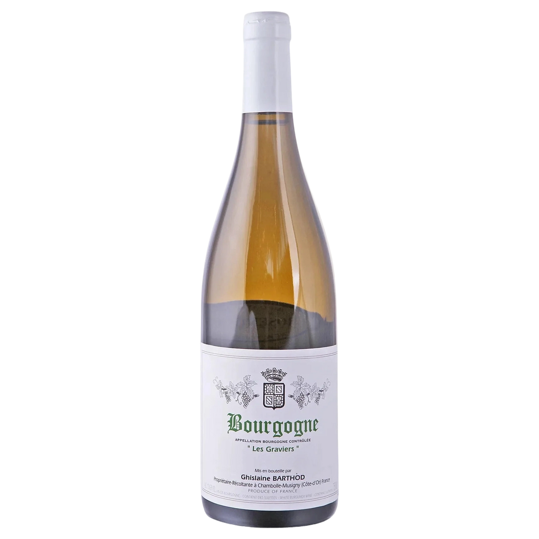 A bottle of Domaine Ghislaine Barthod Bourgogne Blanc Les Graviers 2024 750ml White Wine