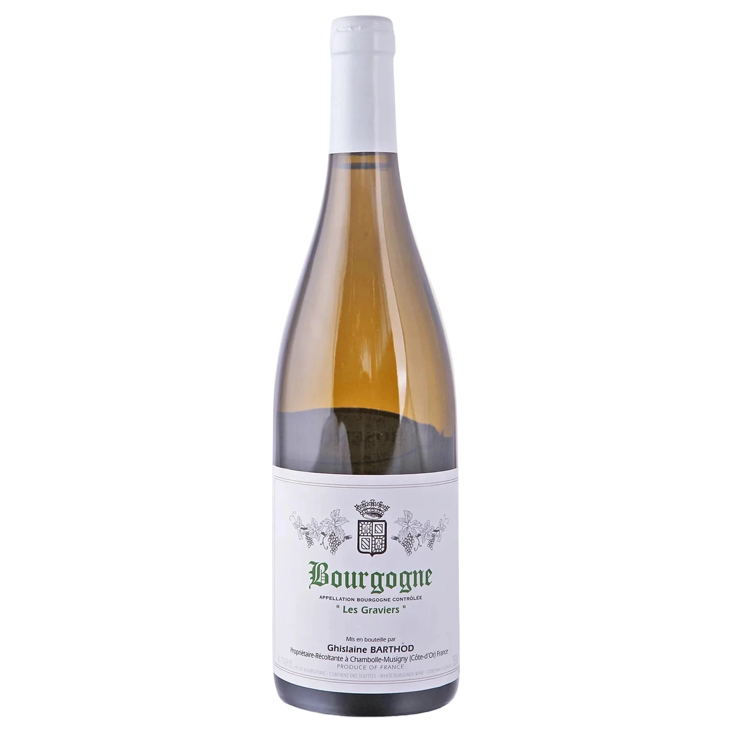 A bottle of Domaine Ghislaine Barthod Bourgogne Blanc Les Graviers 2024 750ml White Wine
