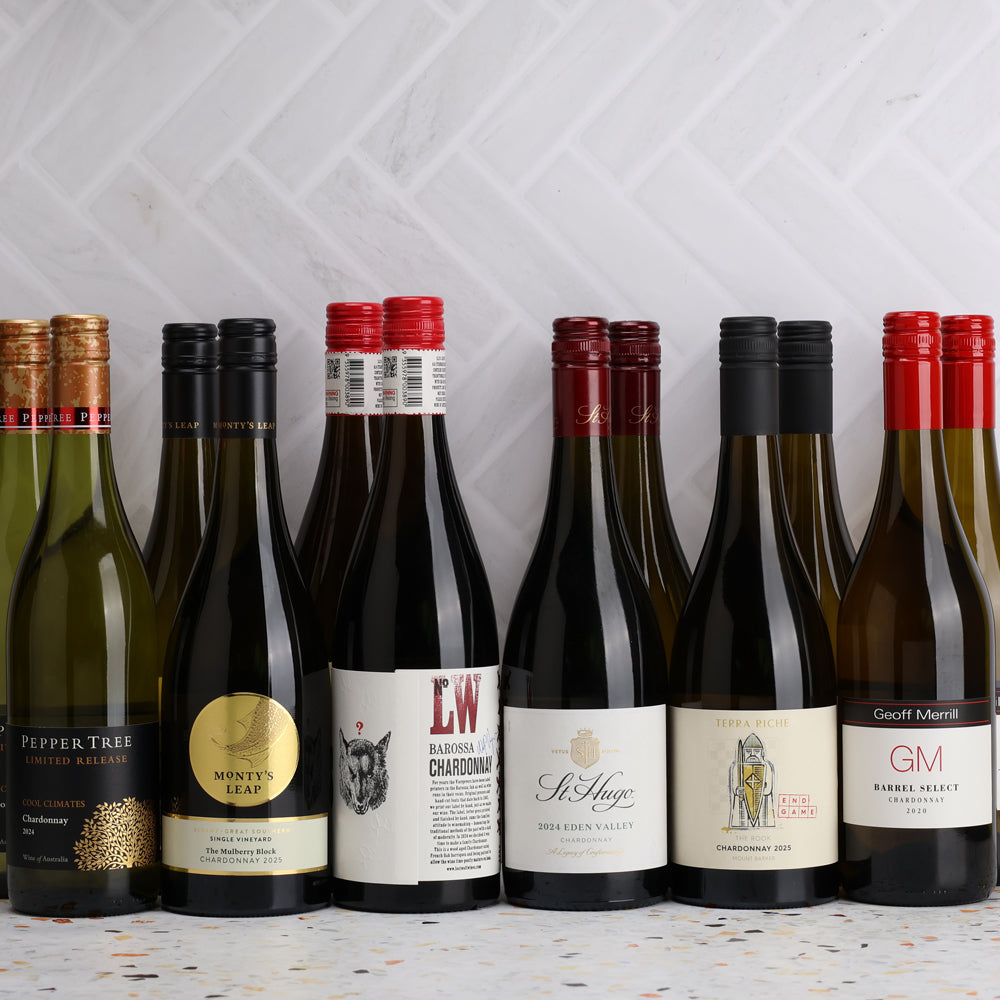 A collection of Discover Aussie Chardonnay Classics Dozen from The Wine Collective