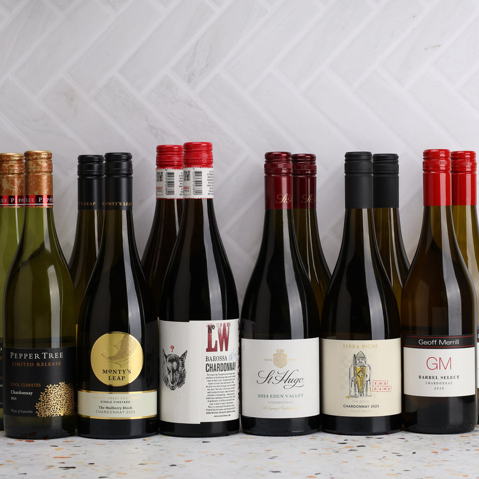 A collection of Discover Aussie Chardonnay Classics Dozen from The Wine Collective