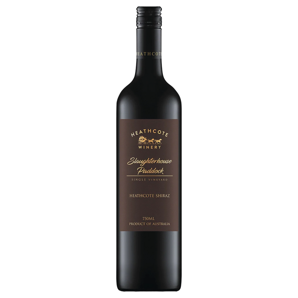 A bottle of Heathcote Slaughterhouse Paddock Shiraz 2024 750ml Red Wine