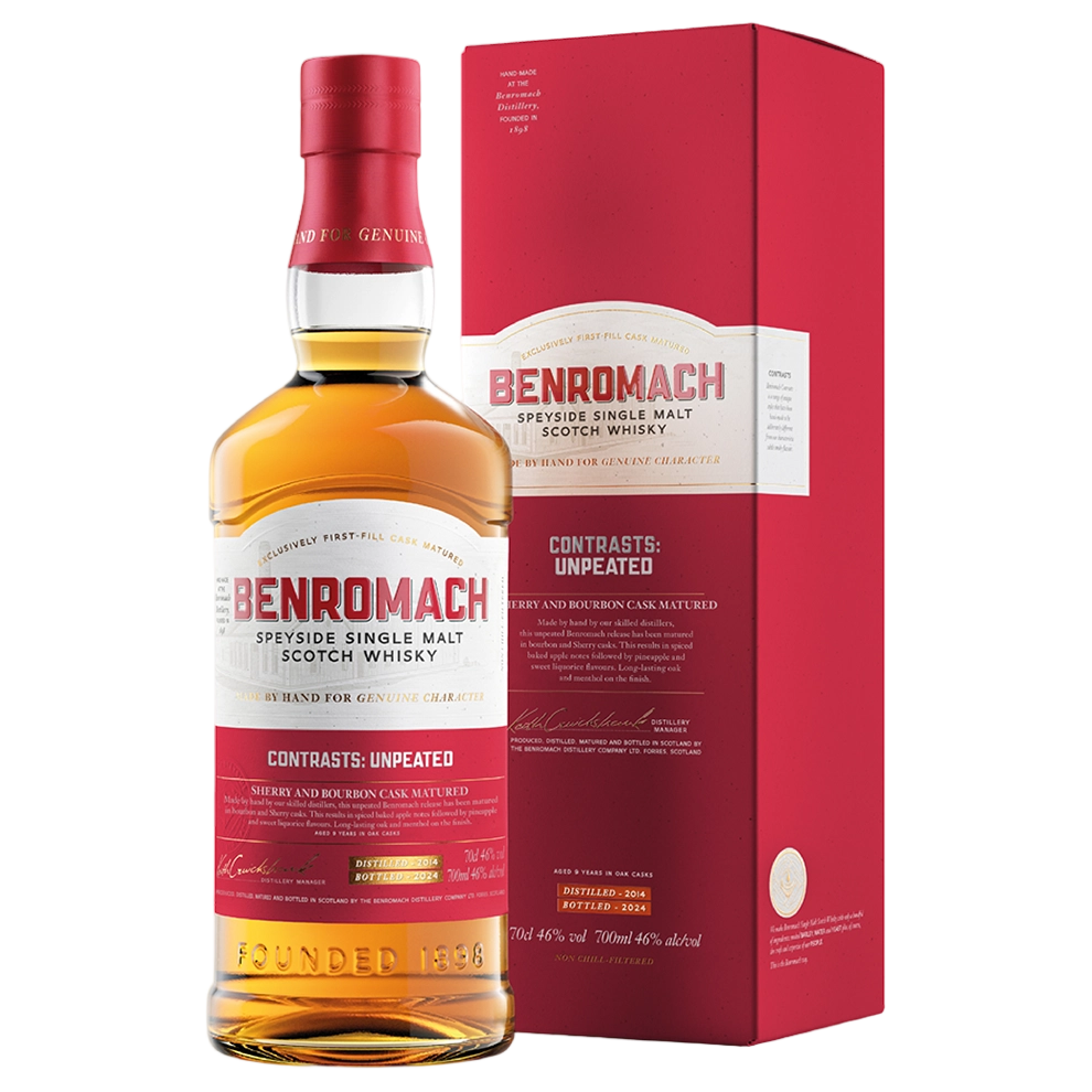 A bottle of Benromach Contrasts: Unpeated 46% 700ml