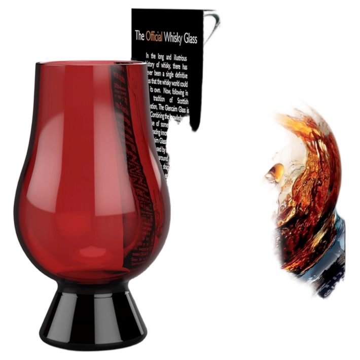 Glencairn Original RED Whisky Glass with Carton