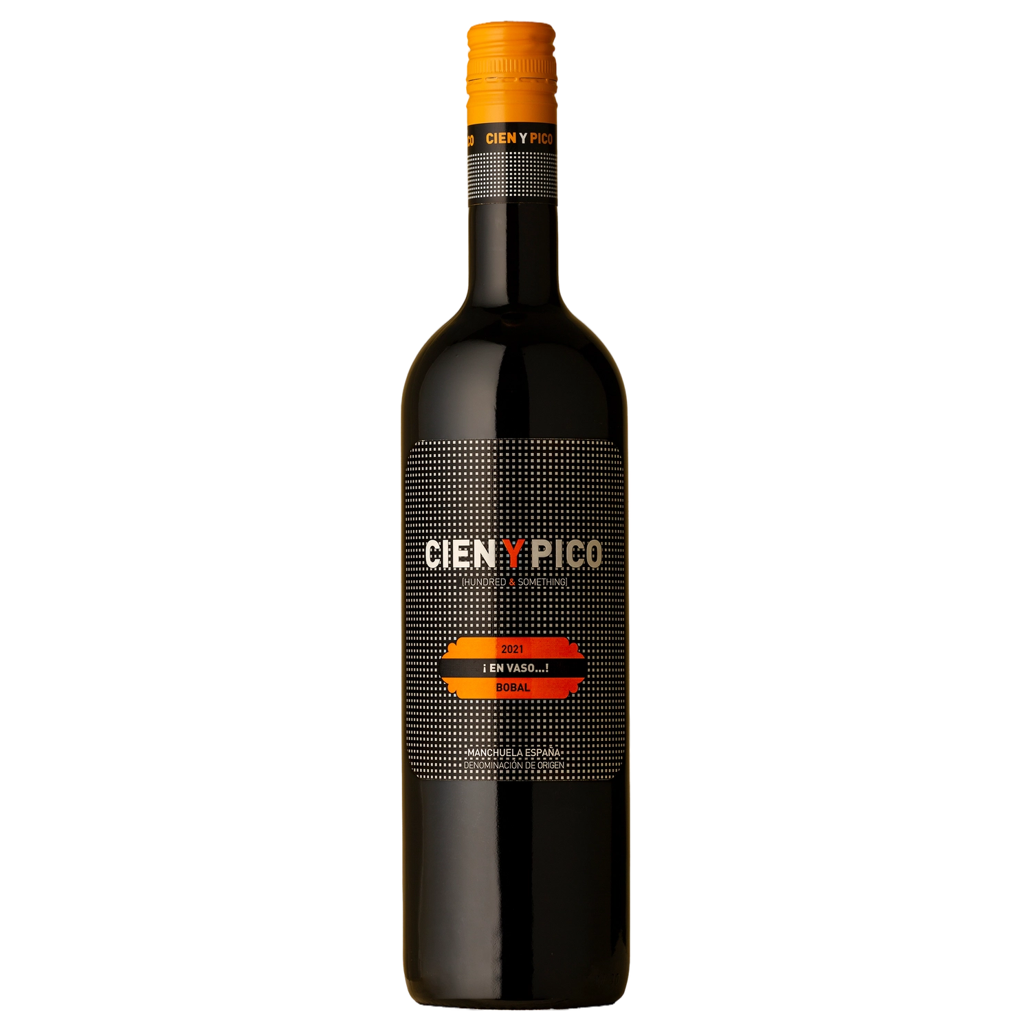 A bottle of Cien Y Pico ¡En Vaso..! Bobal 2021 750ml Red Wine