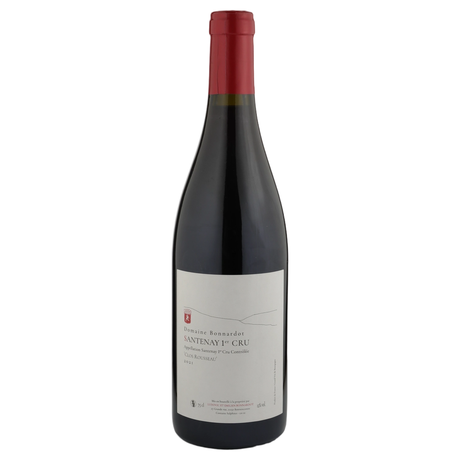 A bottle of Domaine Ludovic Bonnardot Santenay Rouge Red 2022 750ml Red Wine