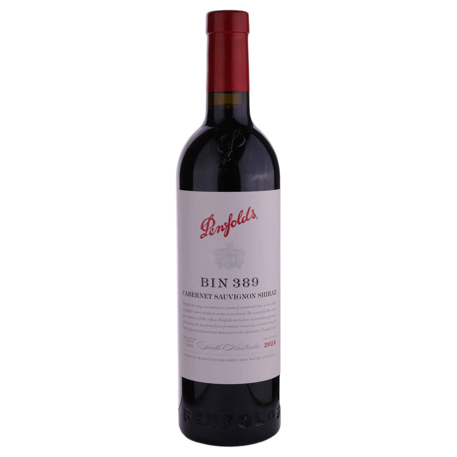 A bottle of Penfolds Bin 389 Cabernet Shiraz 2024 750ml Red Wine