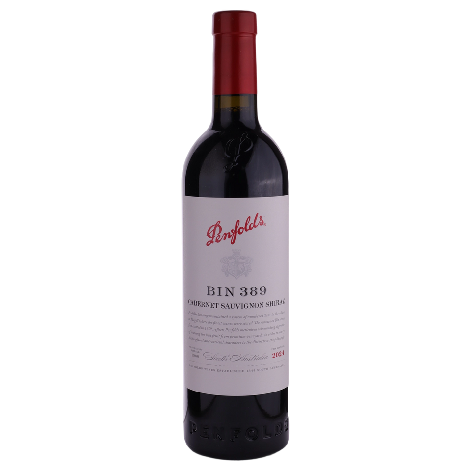 A bottle of Penfolds Bin 389 Cabernet Shiraz 2024 750ml Red Wine