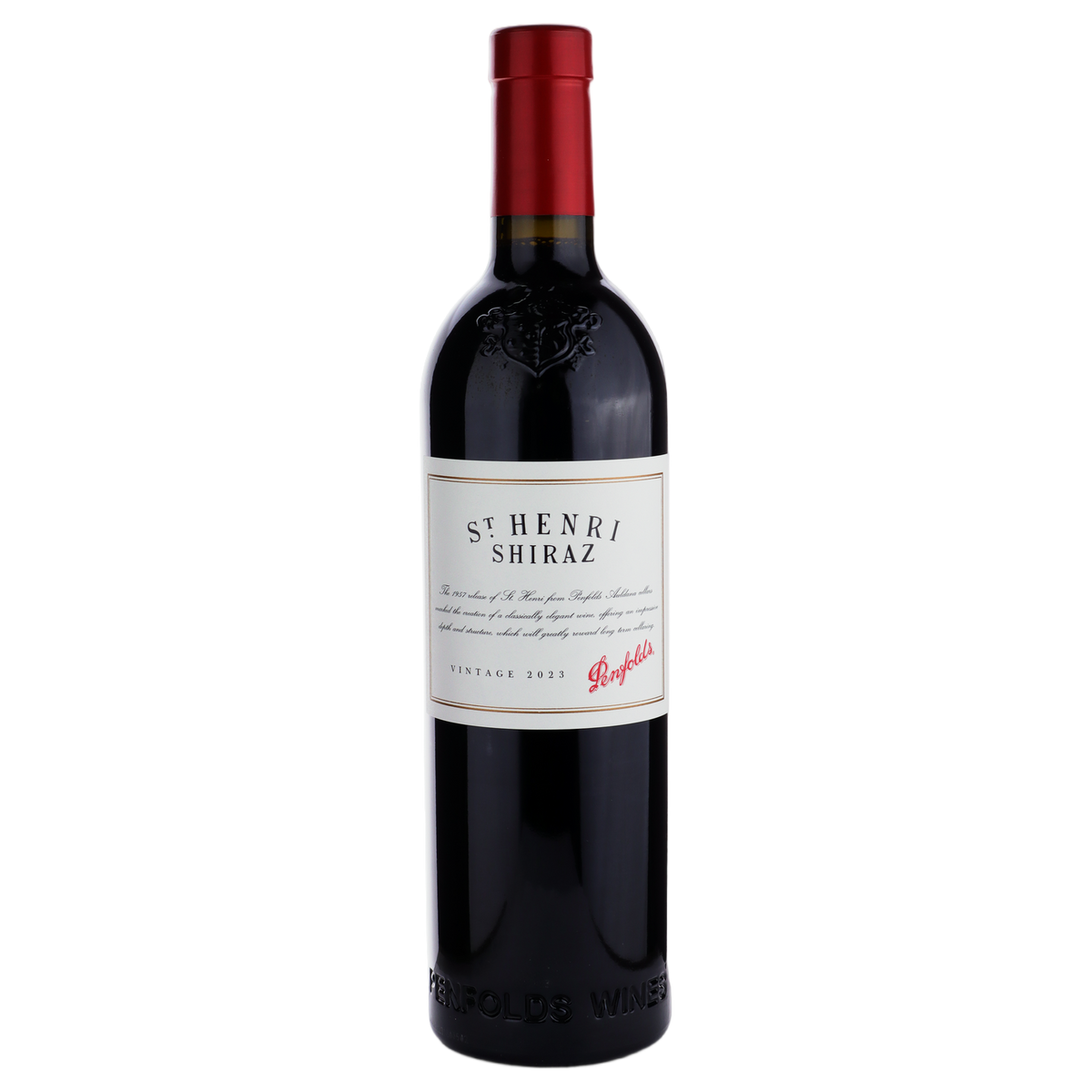 A bottle of Penfolds St Henri Shiraz 2023 750ml Red Wine
