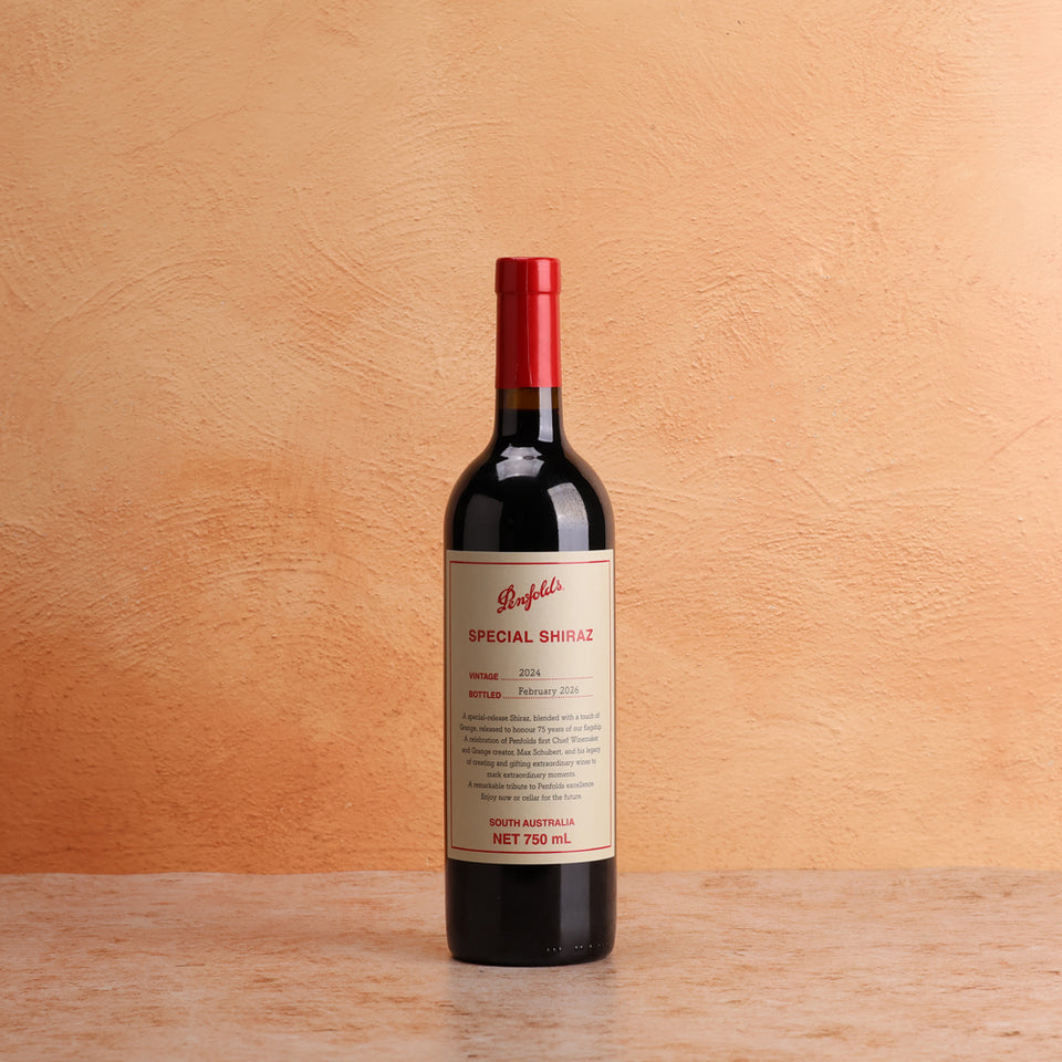 A bottle of Penfolds Special Shiraz 2024 750ml Red Wine