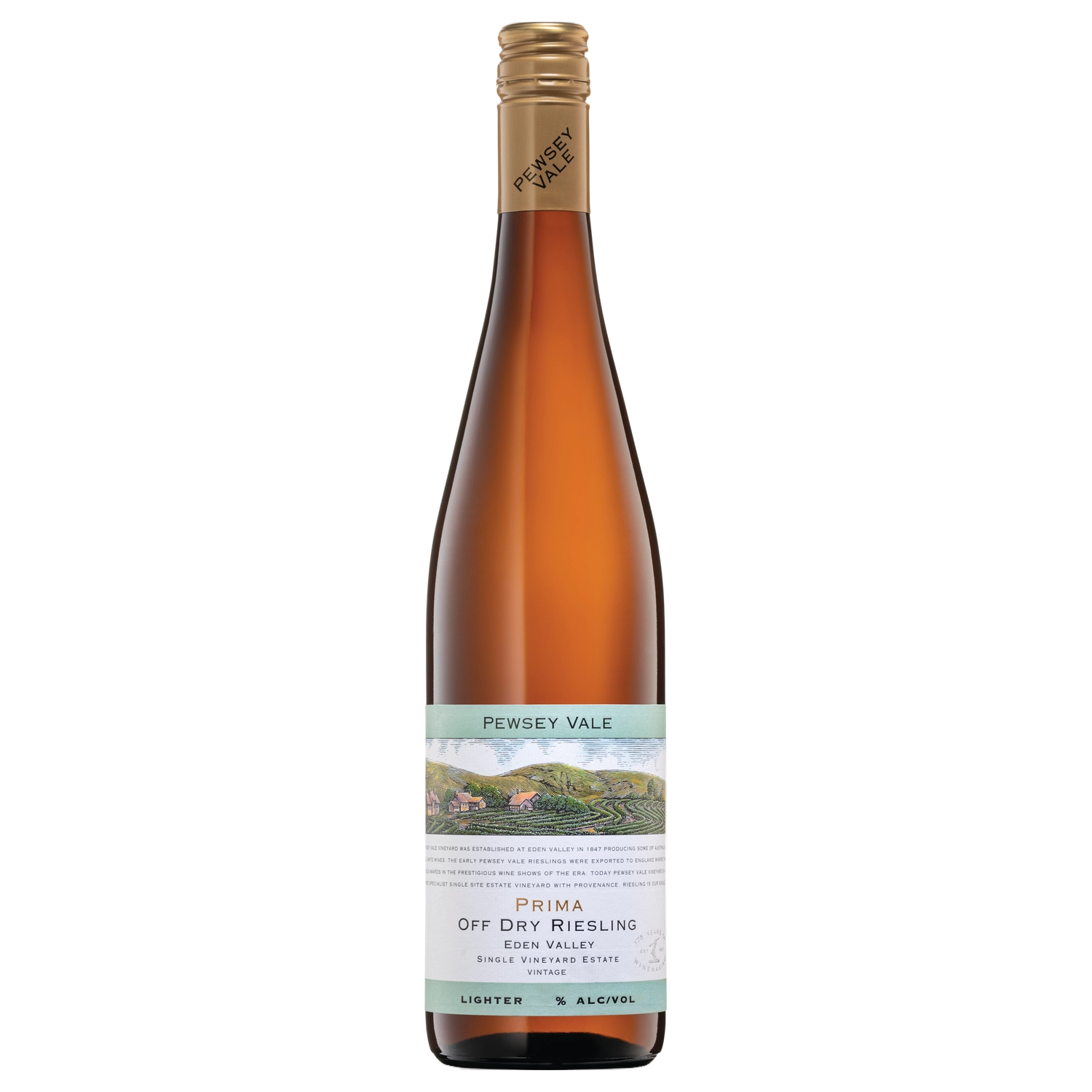 A bottle of Pewsey Vale Vineyard Prima Riesling 2025 750ml White Wine
