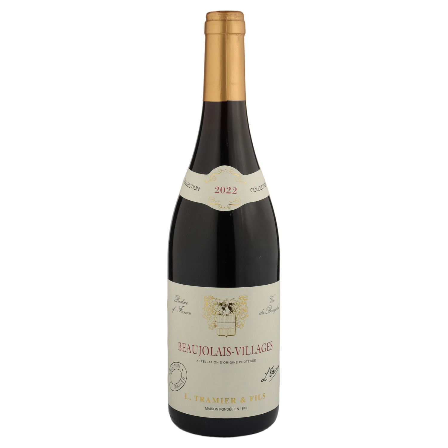 A bottle of Tramier & Fils Beaujolais-Village AOC 750ml Red Wine