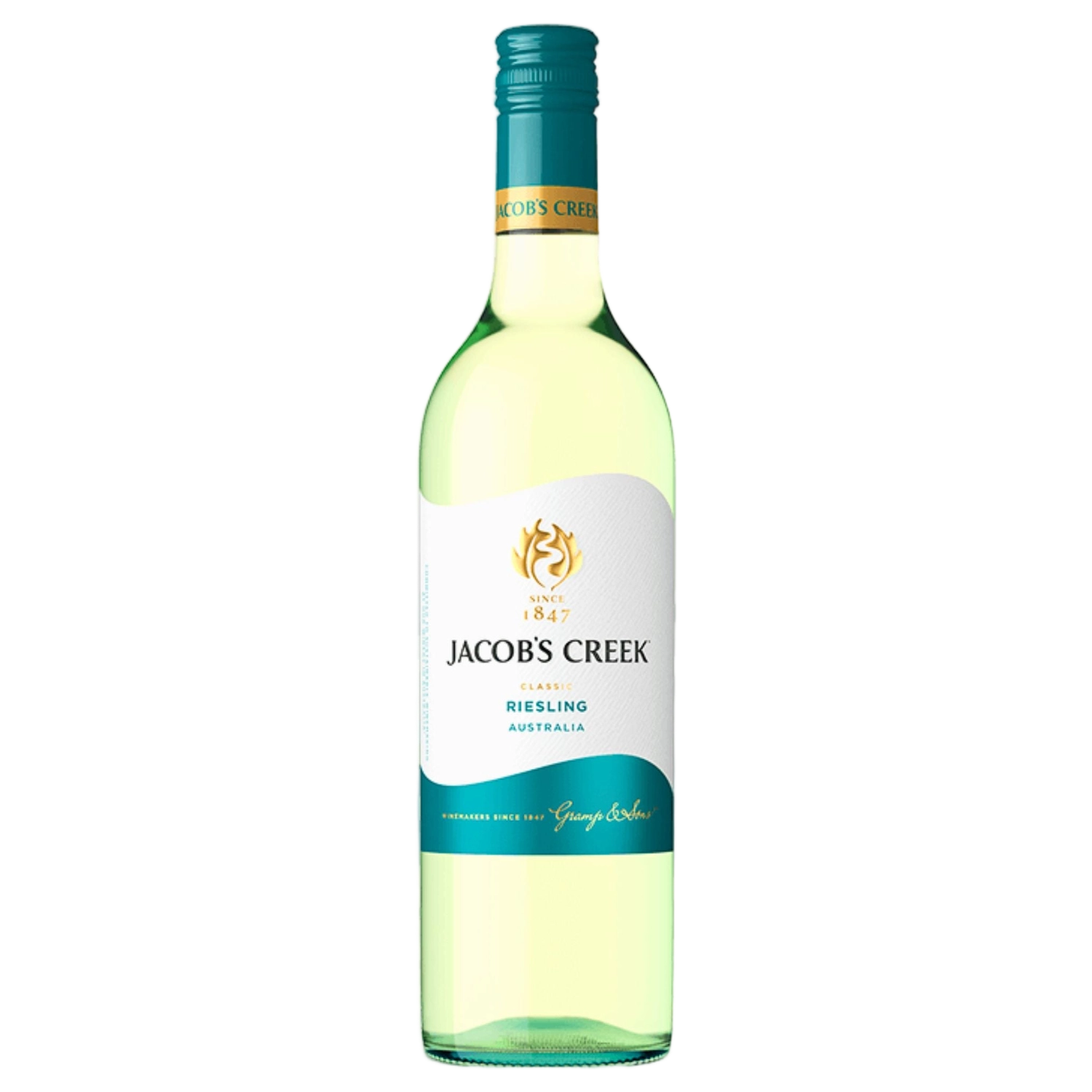 A bottle of Jacobs Creek Classic Riesling 2026 750ml White Wine