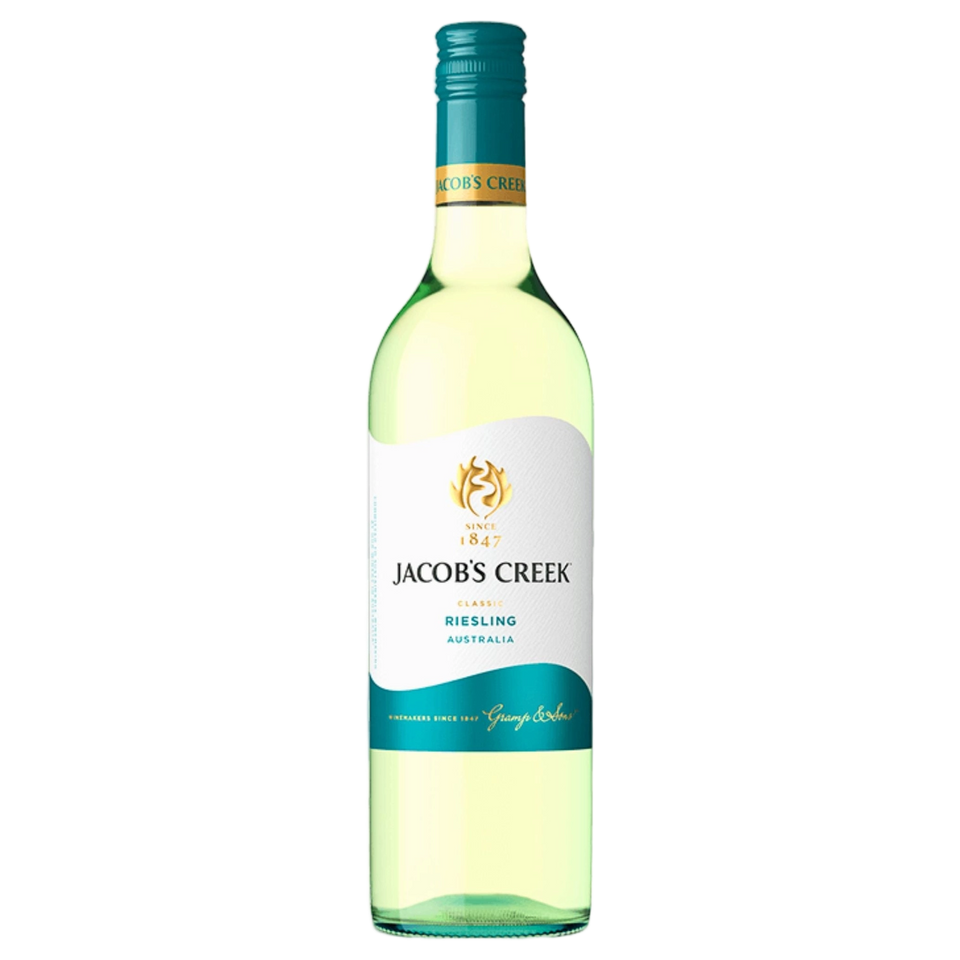 A bottle of Jacobs Creek Classic Riesling 2026 750ml White Wine