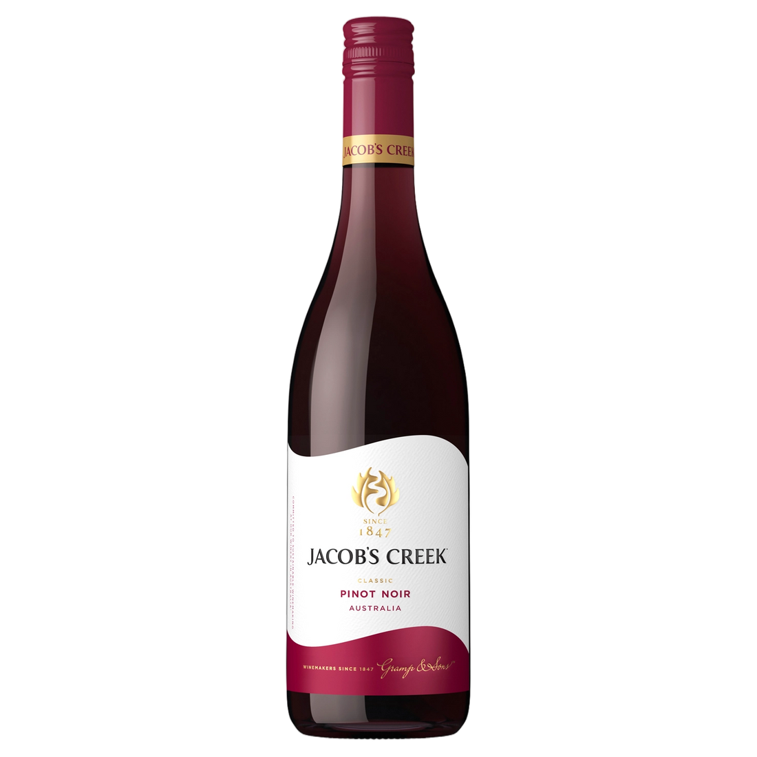 A bottle of Jacobs Creek Classic Pinot Noir 2025 750ml Red Wine