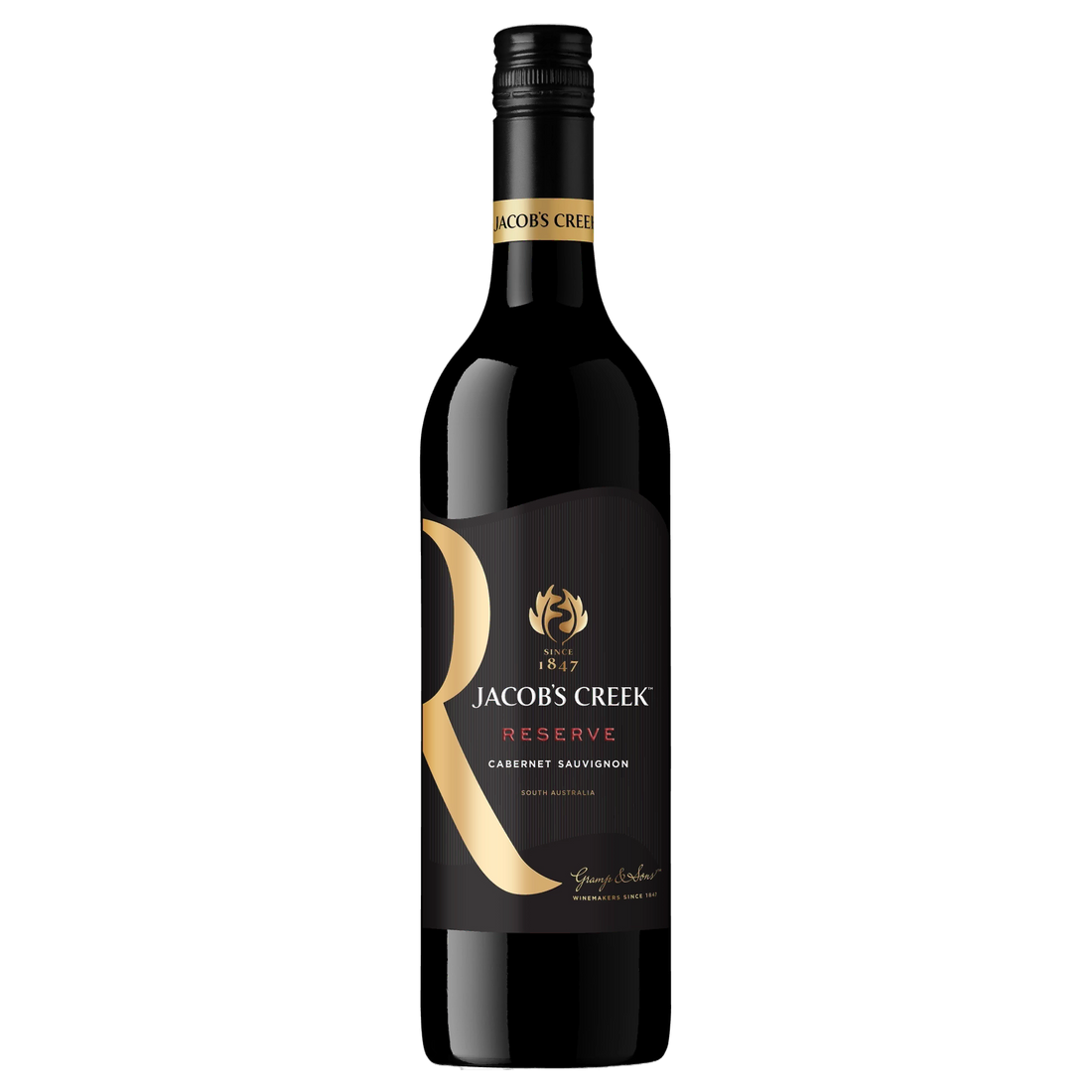 A bottle of Jacobs Creek Reserve Cabernet Sauvignon 2025 750ml Red Wine