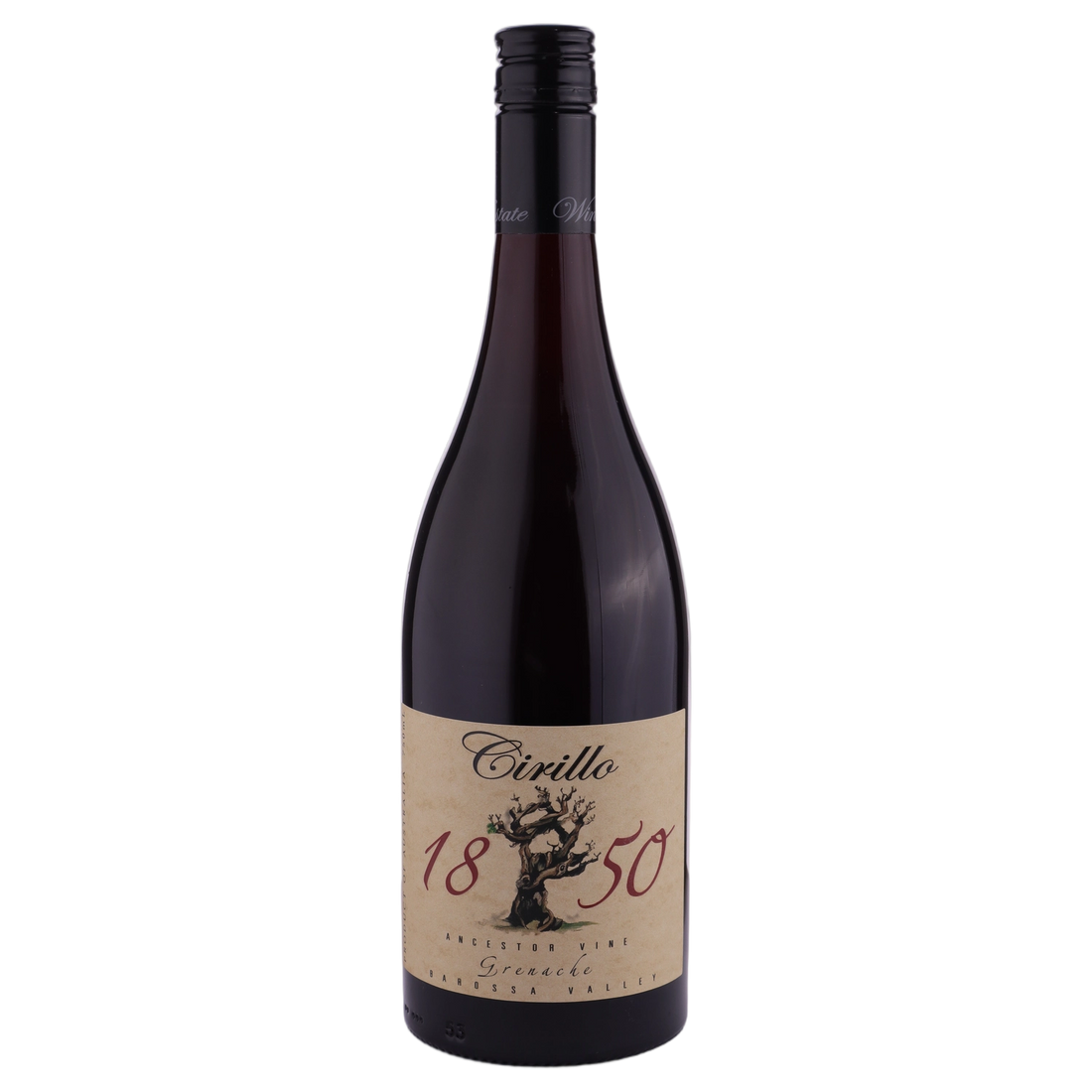 A bottle of Cirillo 1850 Ancestor Vine Grenache 2019 750ml Red Wine