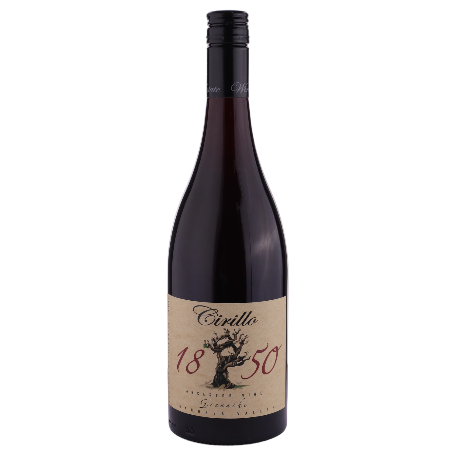 A bottle of Cirillo 1850 Ancestor Vine Grenache 2019 750ml Red Wine