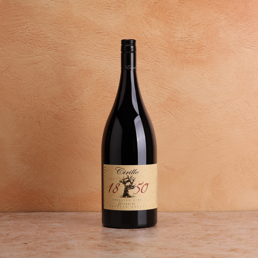 A bottle of Cirillo 1850 Ancestor Vine Grenache 2019 Magnum 1500ml Red Wine