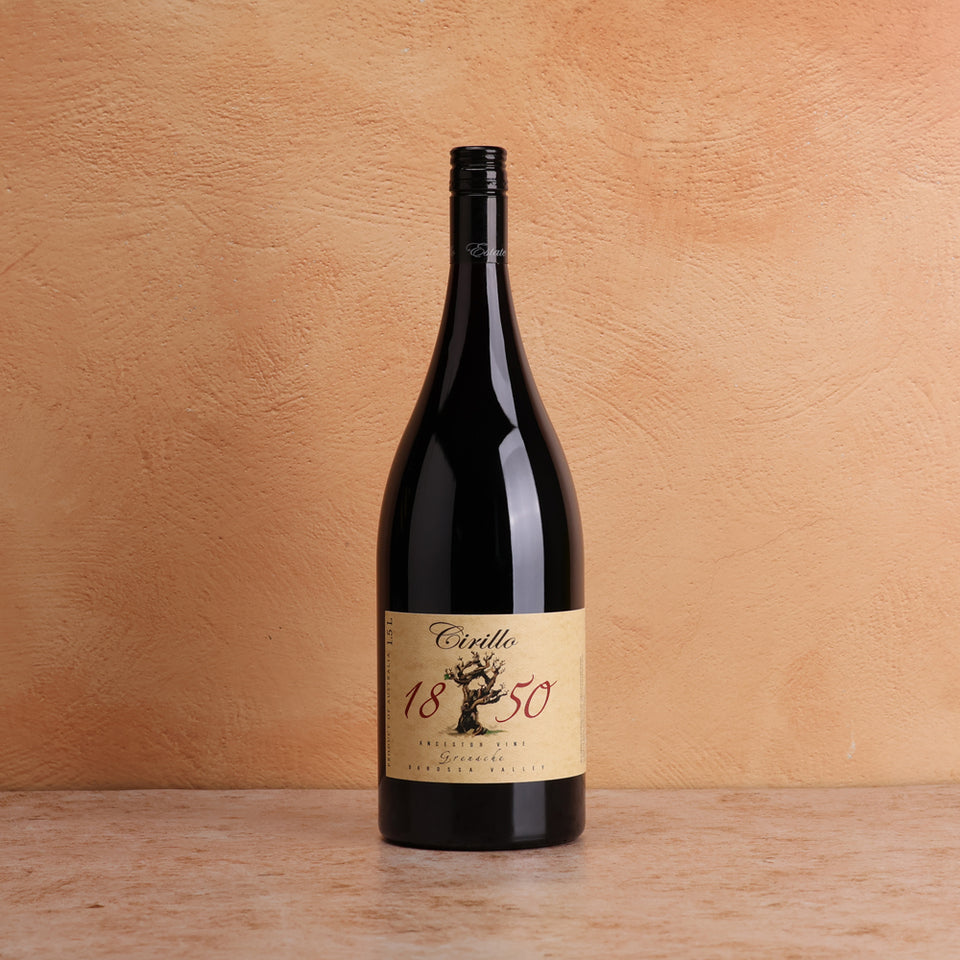 A bottle of Cirillo 1850 Ancestor Vine Grenache 2019 Magnum 1500ml Red Wine