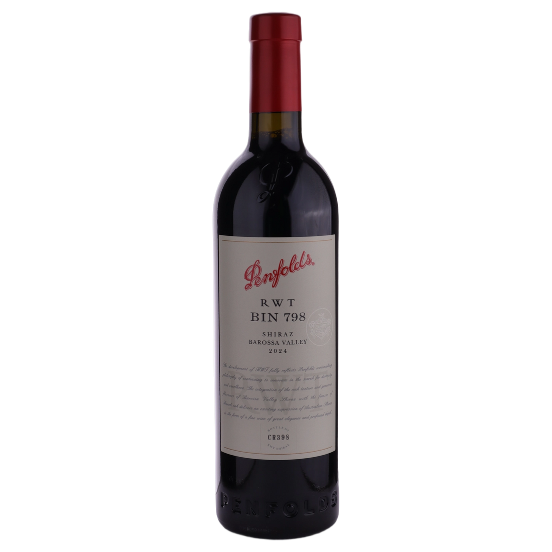 A bottle of Penfolds Bin 798 RWT Shiraz 2024 Cork Gbox 750ml Red Wine