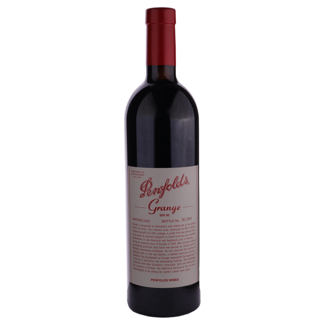 A bottle of Penfolds Grange Shiraz 2022 Cork Gbox 750ml Red Wine