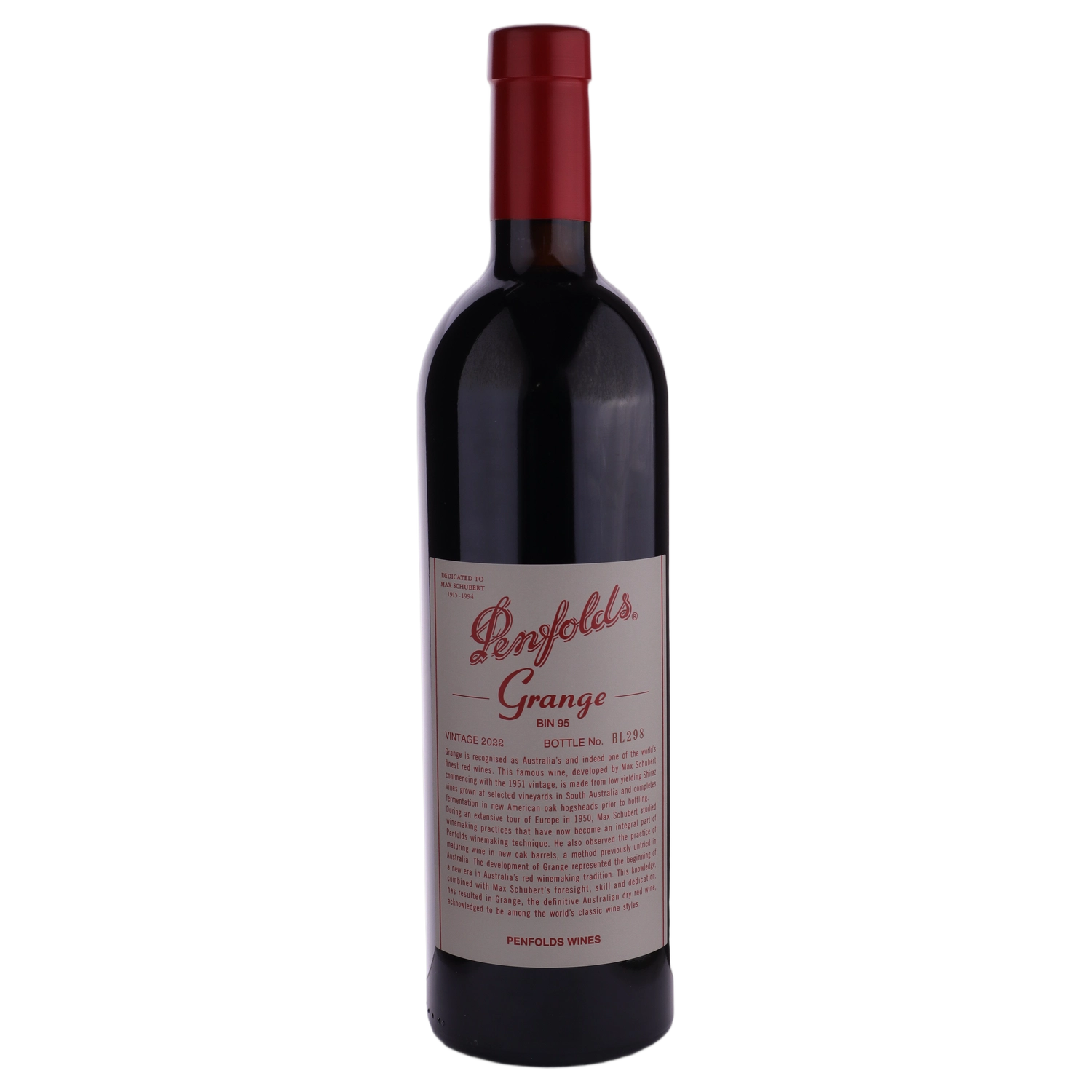 A bottle of Penfolds Grange Shiraz 2022 Cork Gbox 750ml Red Wine