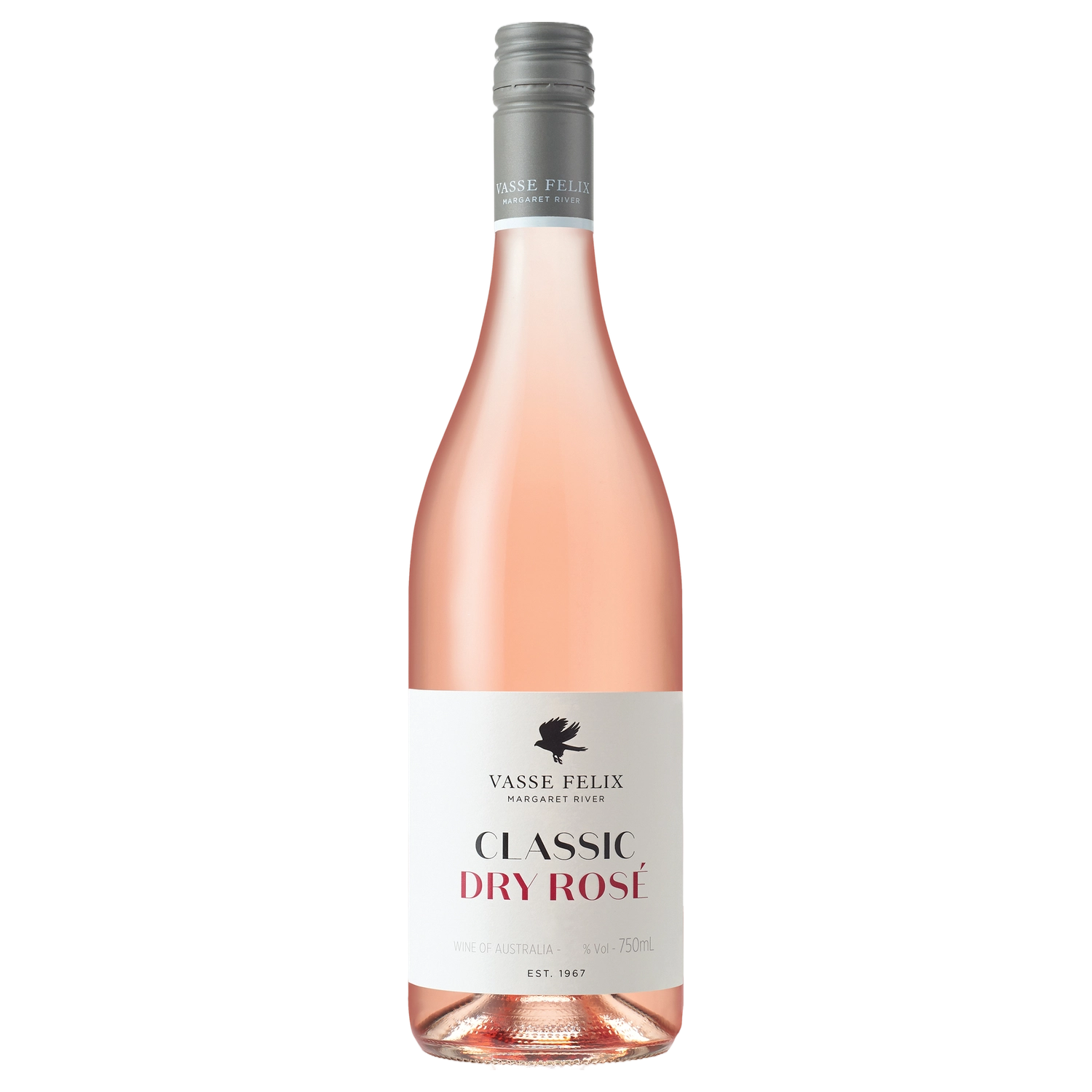 A bottle of Vasse Felix Classic Dry Rosé 2026 750ml Red Wine