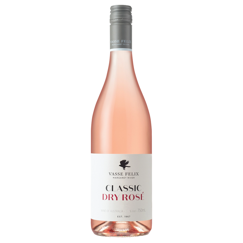 A bottle of Vasse Felix Classic Dry Rosé 2026 750ml Red Wine