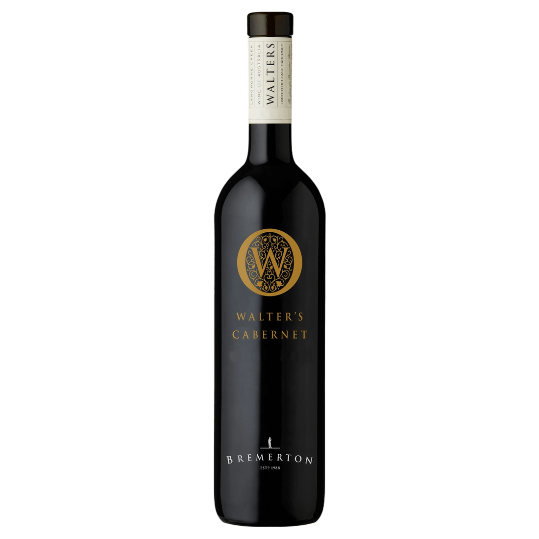 A bottle of Bremerton Walter Cabernet Sauvignon 2021 750ml Red Wine