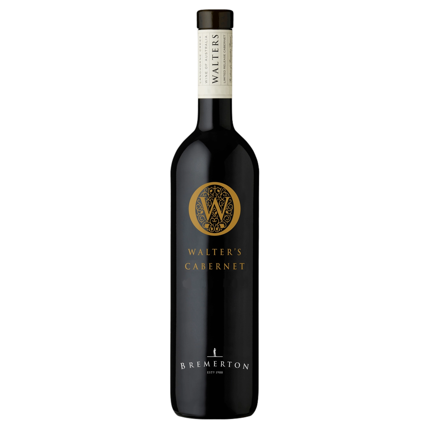 A bottle of Bremerton Walter Cabernet Sauvignon 2021 750ml Red Wine