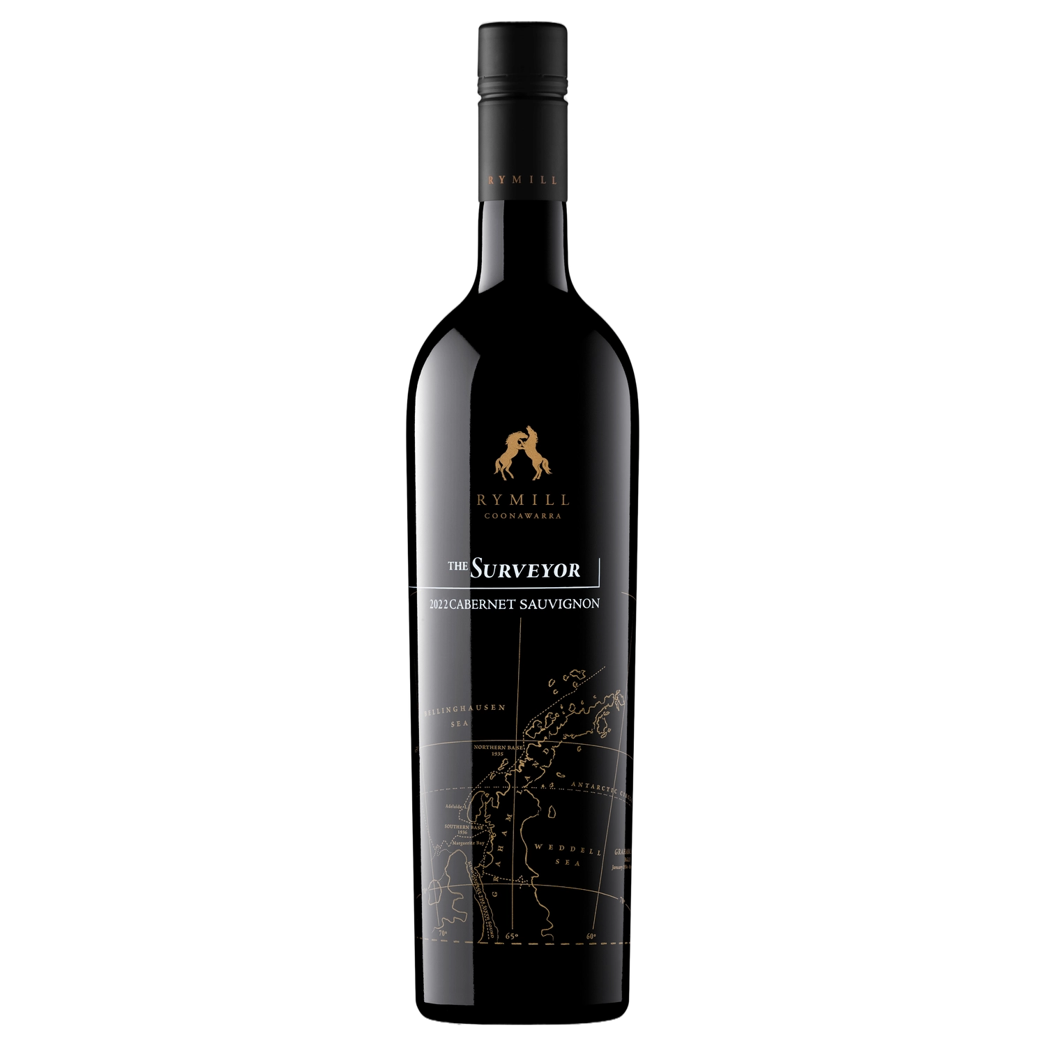 A bottle of Rymill Surveyor Coonawarra Cabernet Sauvignon 2022 750ml Red Wine