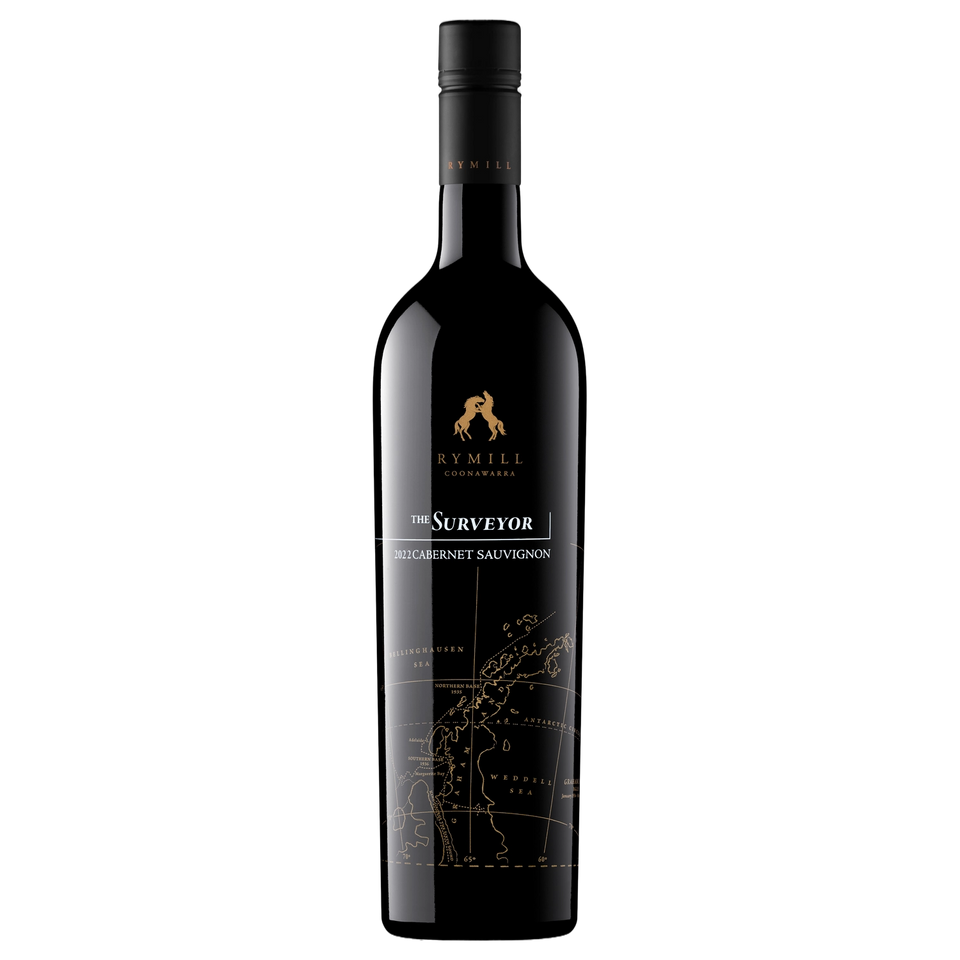A bottle of Rymill Surveyor Coonawarra Cabernet Sauvignon 2022 750ml Red Wine