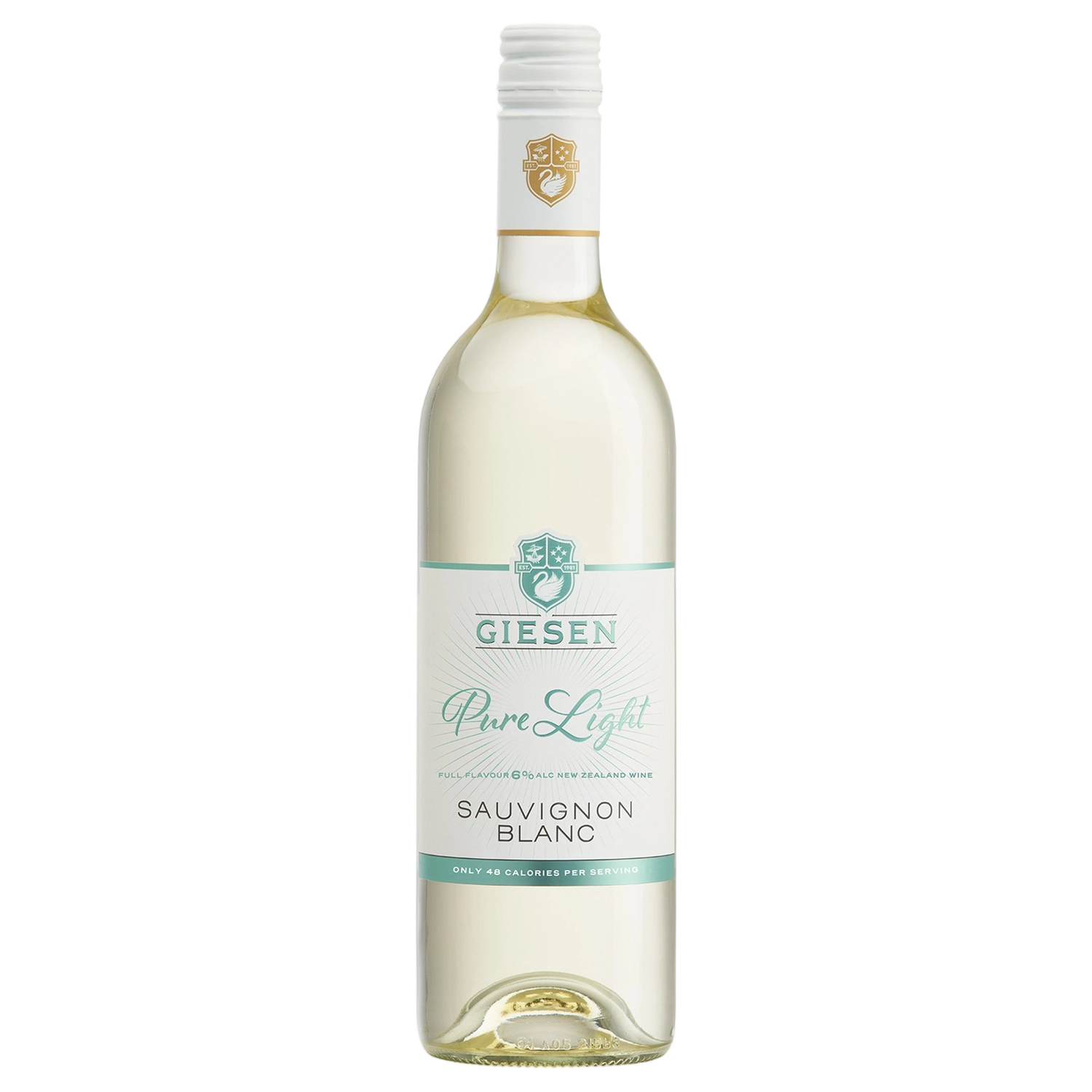 A bottle of Giesen Pure Light SauvBlanc Marlborough 2024 750ml White Wine