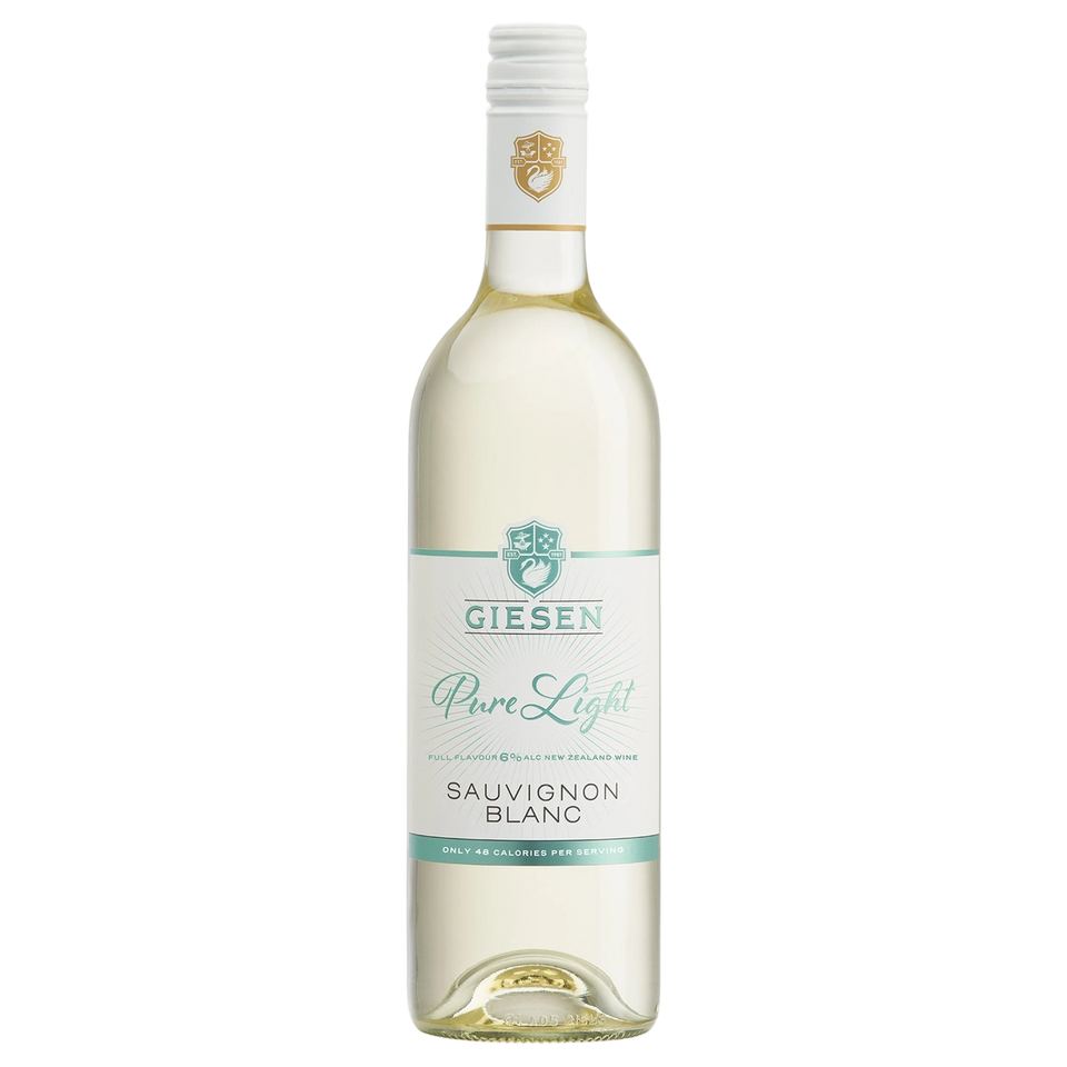 A bottle of Giesen Pure Light SauvBlanc Marlborough 2024 750ml White Wine