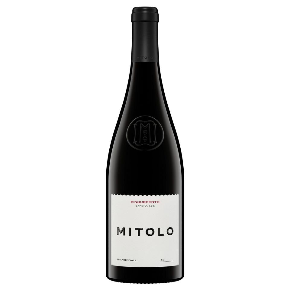 A bottle of Mitolo Cinque McLaren Vale Sangiovese 2024 750ml Red Wine
