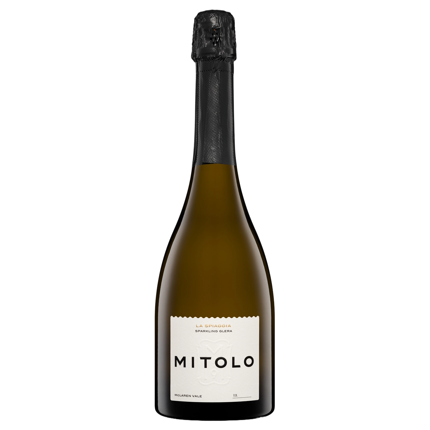 A bottle of Mitolo La Spiaggia McLaren Vale Sparkling Glera 2025 750ml Sparkling Wine
