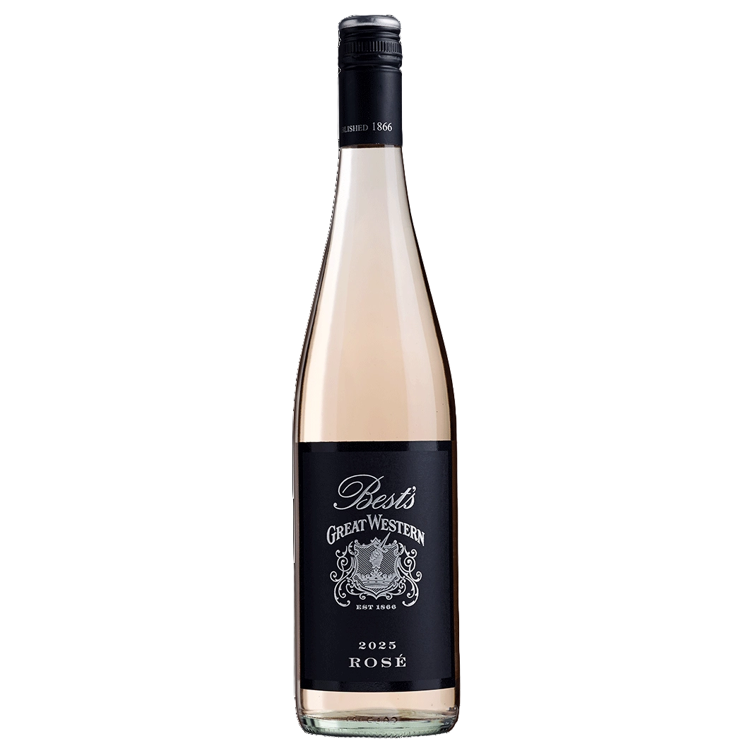 A bottle of Bests Great Western Rose 2025 750ml Rose Wine