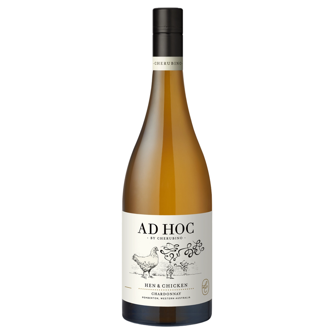 A bottle of Ad Hoc 'Hen & Chicken' Pemberton Chardonnay 2020 750ml White Wine