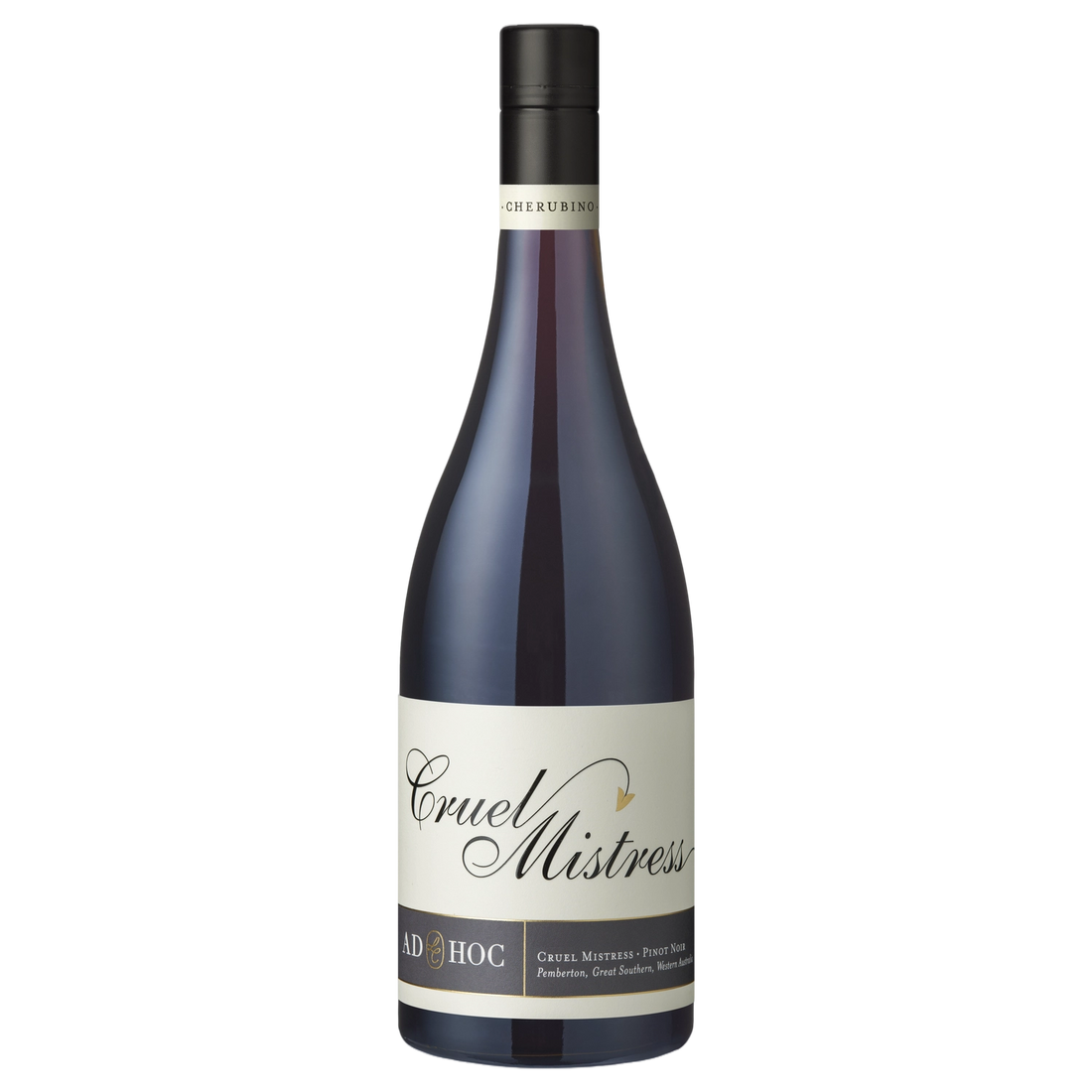 A bottle of Ad Hoc Cruel Mistress Great Southern Pinot Noir 2020 750ml Red Wine