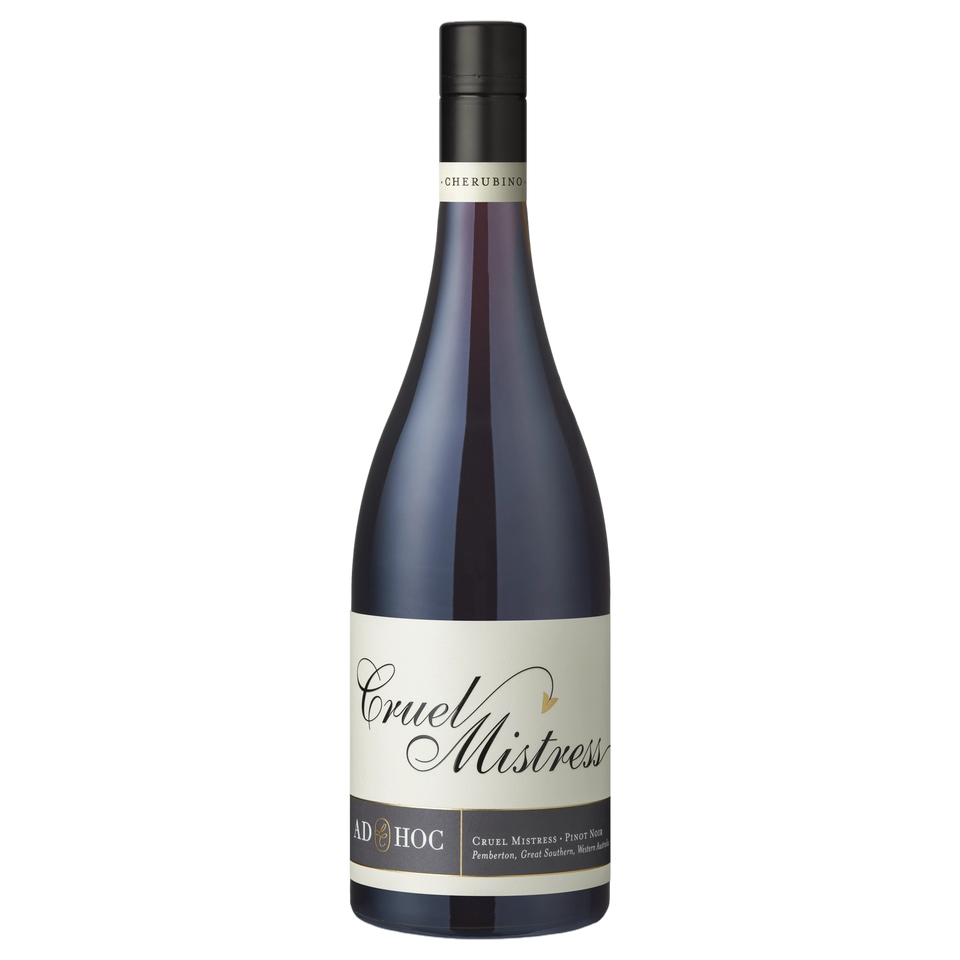 A bottle of Ad Hoc Cruel Mistress Great Southern Pinot Noir 2020 750ml Red Wine