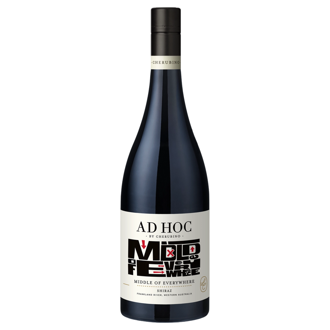 A bottle of Ad Hoc Middle of Everywhere Frankland River Shiraz 2020 750ml Red Wine