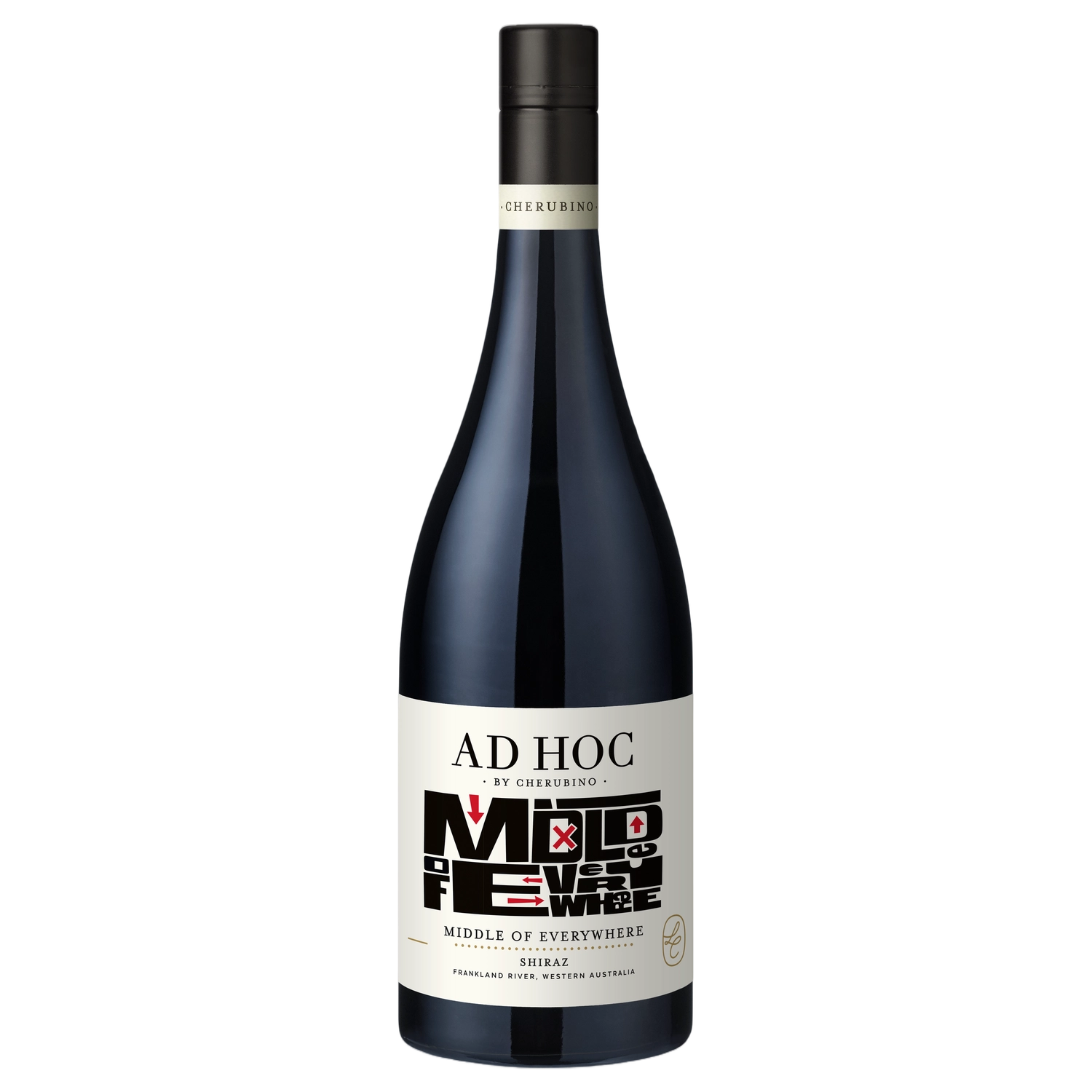 A bottle of Ad Hoc Middle of Everywhere Frankland River Shiraz 2020 750ml Red Wine