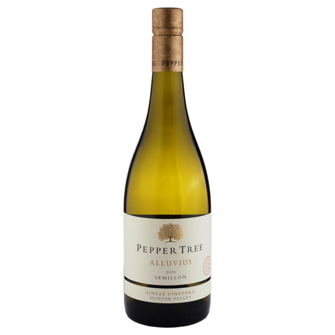 A bottle of Pepper Tree Alluvius Semillon 2024 750ml White Wine