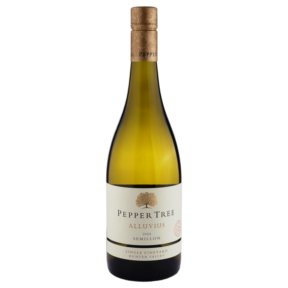 A bottle of Pepper Tree Alluvius Semillon 2024 750ml White Wine