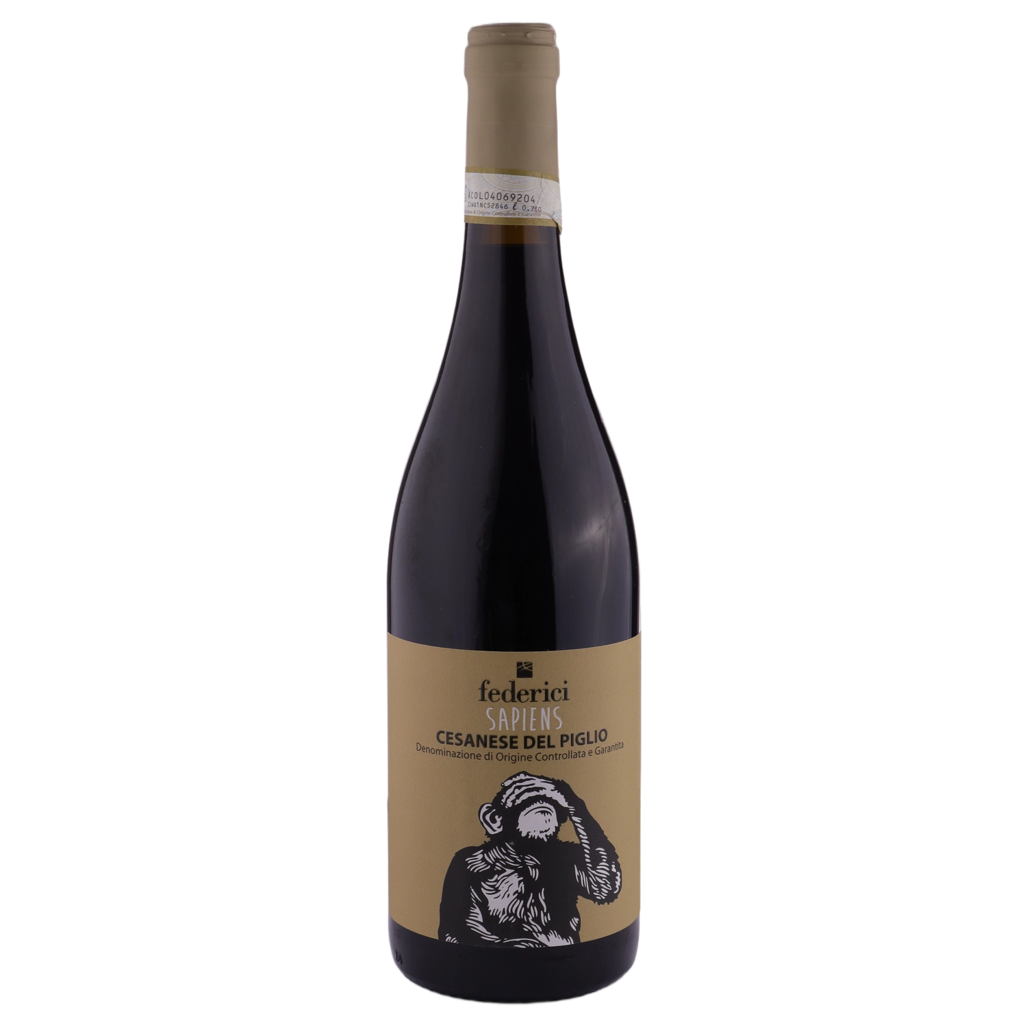 A bottle of Federici Sapiens Cesanese del Piglio DOCG 2020 750ml Red Wine