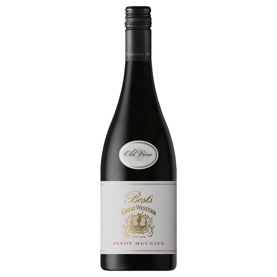 A bottle of Best's Icon Old Vine Pinot Meunier 2024 2024 750ml Red Wine