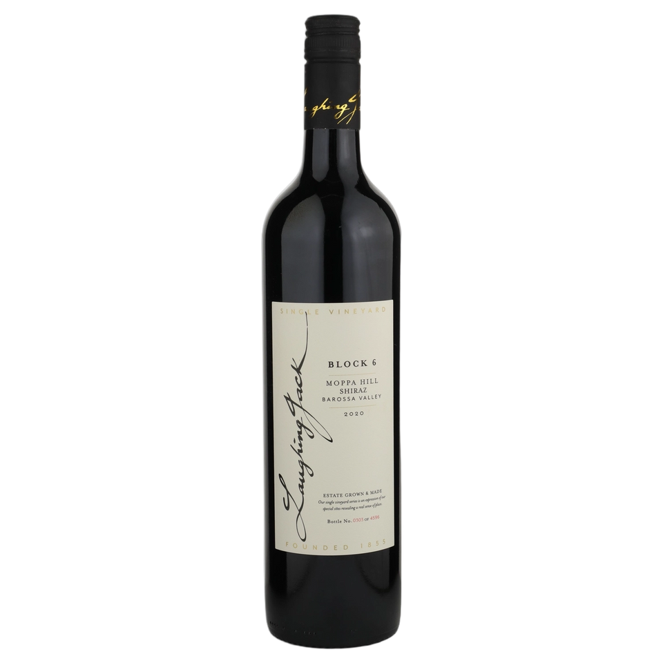 A bottle of Laughing Jack Moppa Hill Block 6 Shiraz 2021 750ml Red Wine