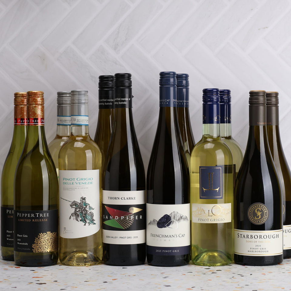 A collection of Fresh Pinot Gris & Grigio Dozen from The Wine Collective